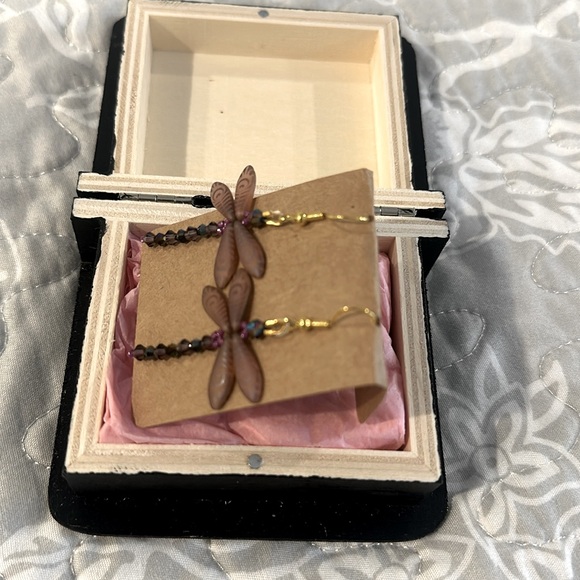 Firefly earrings with gold - Picture 6 of 6